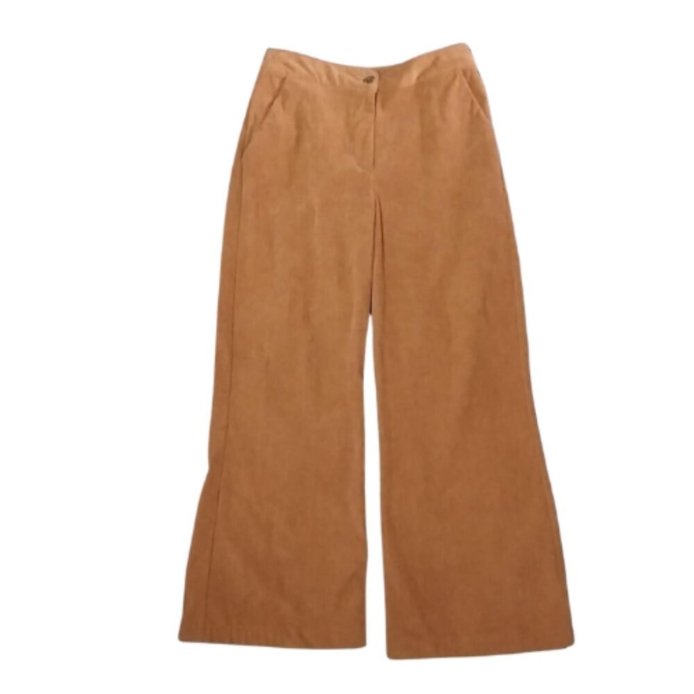 Hunter & Brown Womens Size Small Brown Wide Leg Corduroy Pants M